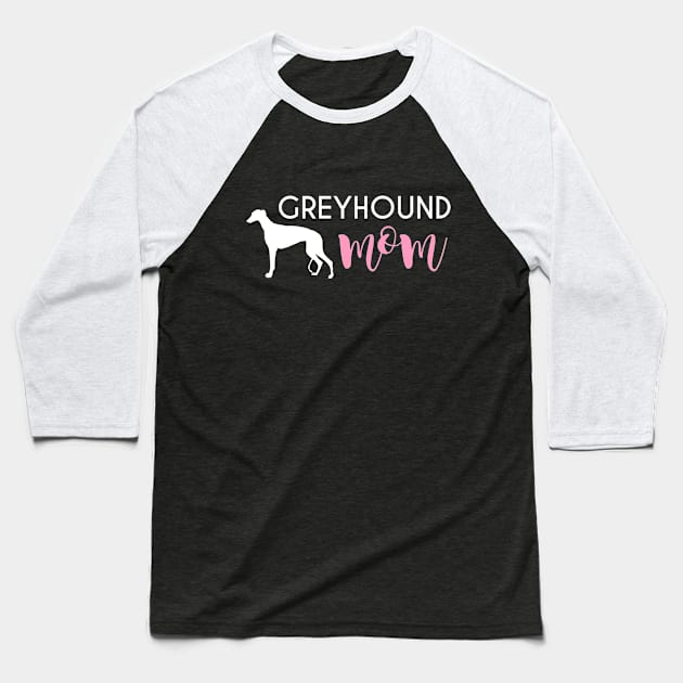 Greyhound Mom Baseball T-Shirt by Craftee Designs